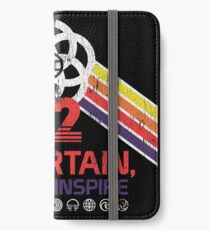 EPCOT Shirt - Distressed Logo - Entertain informieren Inspire iPhone Flip-Case/Hülle/Klebefolie