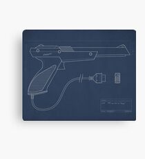 Blueprint of a Zapper light gun Canvas Print