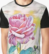 pink rose art Graphic T-Shirt