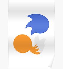 Sonic and Tails (white) Poster