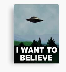 The X Files - I want to believe Canvas Print