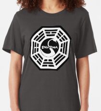 Dharma Initiative - The Swan Station Logo (Lost TV Show) Slim Fit T-Shirt