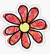 Red/Orange Flower Sticker