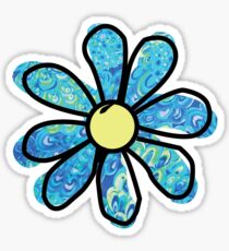 Blue/Green Flower Sticker