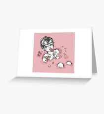 Pink Contemplation Greeting Card