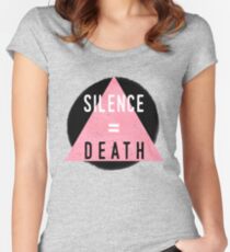 Silence= Death Women's Fitted Scoop T-Shirt