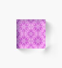 Seamless repeating pattern in pink Acrylic Block