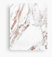 Rose gold vein marble Canvas Print