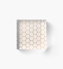 Rose gold copper honeycomb Acrylic Block