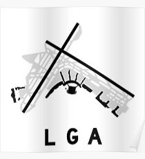 LaGuardia Airport Diagram Poster