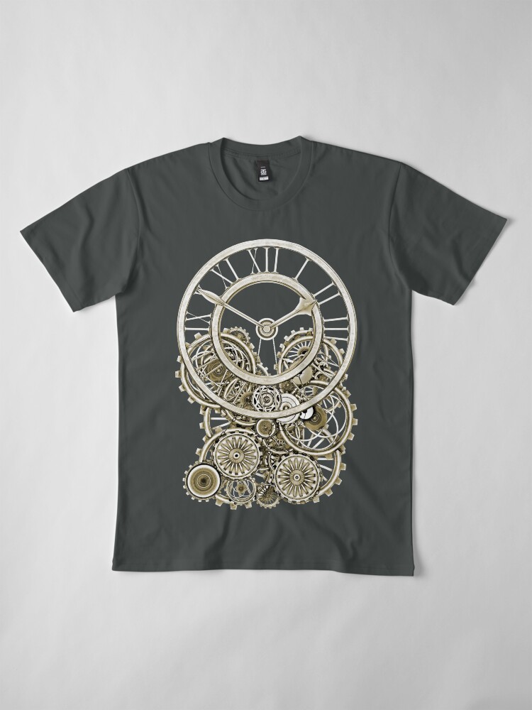Alternate view of Stylish Vintage Steampunk Timepiece Vintage Style Steampunk T-Shirts Premium T-Shirt