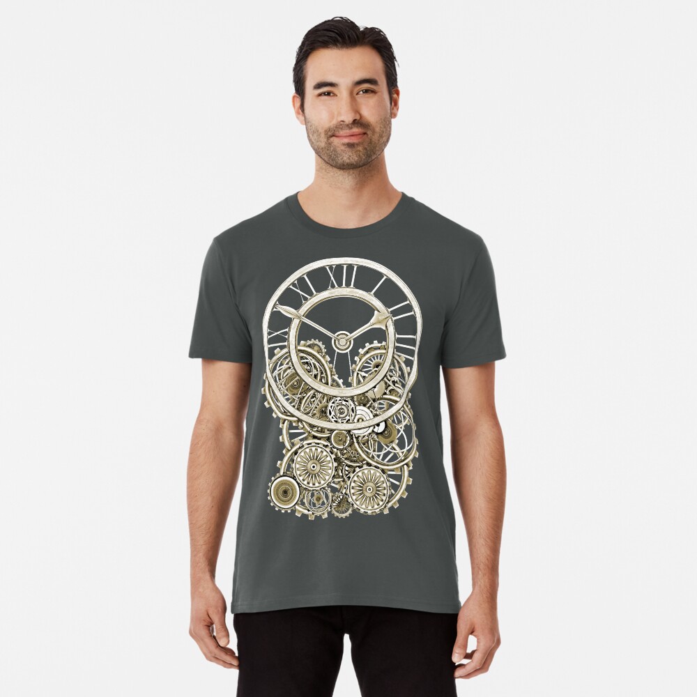 Stylish Vintage Steampunk Timepiece Vintage Style Steampunk T-Shirts Premium T-Shirt