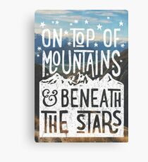 On Top Of Mountains Canvas Print