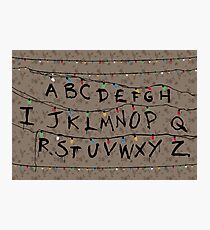 Stranger Things - Alphabet Lights Photographic Print