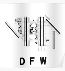 Dallas/Fort Worth Airport Diagram Poster
