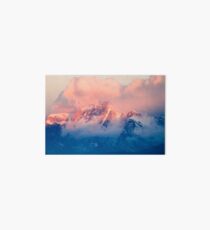 Schneeberg bei Pink Sunset Galeriedruck