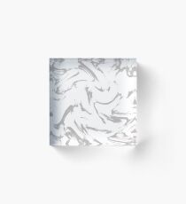 Black and White Marble Trendy Design Acrylic Block