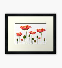 bright orange poppies Framed Print
