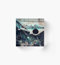 Background with old rusty machinery details Acrylic Block