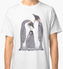 Zentangle Art Emperor Penguin Family Classic T-Shirt