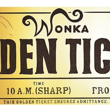 Wonka Bar with Golden Ticket Sticker for Sale by daniasdesigns