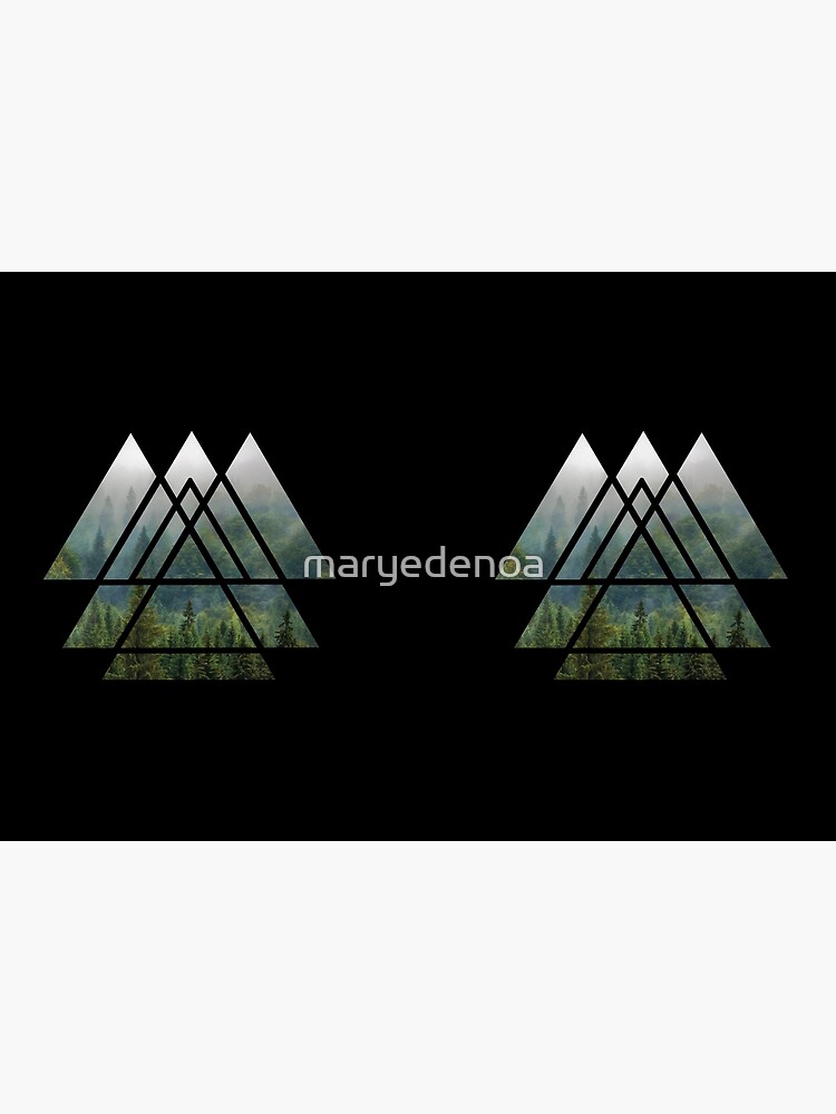 Sacred Geometry Triangles - Misty Forest by maryedenoa