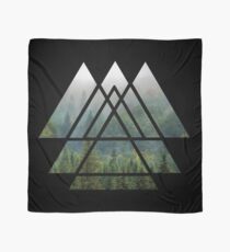 Sacred Geometry Triangles - Misty Forest Scarf