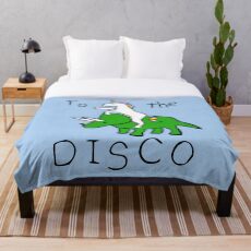 Zur Disco (Unicorn Riding Triceratops) Fleecedecke