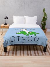 Zur Disco (Unicorn Riding Triceratops) Fleecedecke