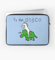 To The Disco (Unicorn Riding Triceratops) Laptop Sleeve