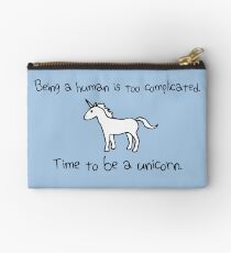 Time To Be A Unicorn Zipper Pouch