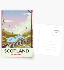 Scotland Vintage locomotive travel poster Postcards