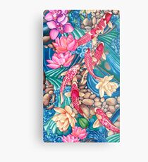 Koi Pond Metal Print
