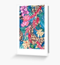 Koi Pond Greeting Card
