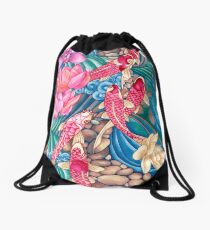 Koi Pond Drawstring Bag