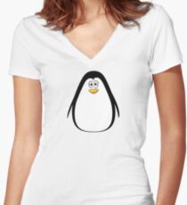 Cute penguin Women's Fitted V-Neck T-Shirt