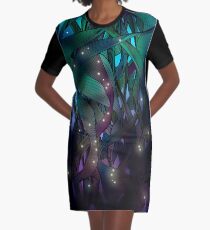 Nocturne (with Fireflies) Graphic T-Shirt Dress