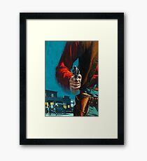 Vintage Old West Gunslinger Cowboy Framed Print
