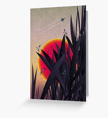 Red Heat (with Dragonflies) Greeting Card