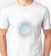 Pink Blue Moon Glow Galaxy Unisex T-Shirt