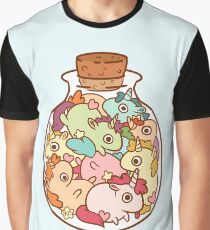 Flasche Einhörner Grafik T-Shirt