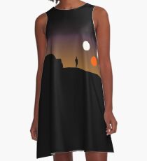 Der doppelte Sonnenuntergang ... A-Linien Kleid