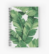 Tropical banana leaves Spiral Notebook