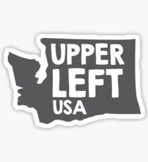 Washington State: Upper Left, USA Sticker