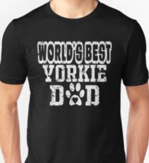 World's Best Yorkie Dad Dog Lover Distressed Unisex T-Shirt