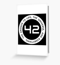 42 - The Ultimate Answer Greeting Card