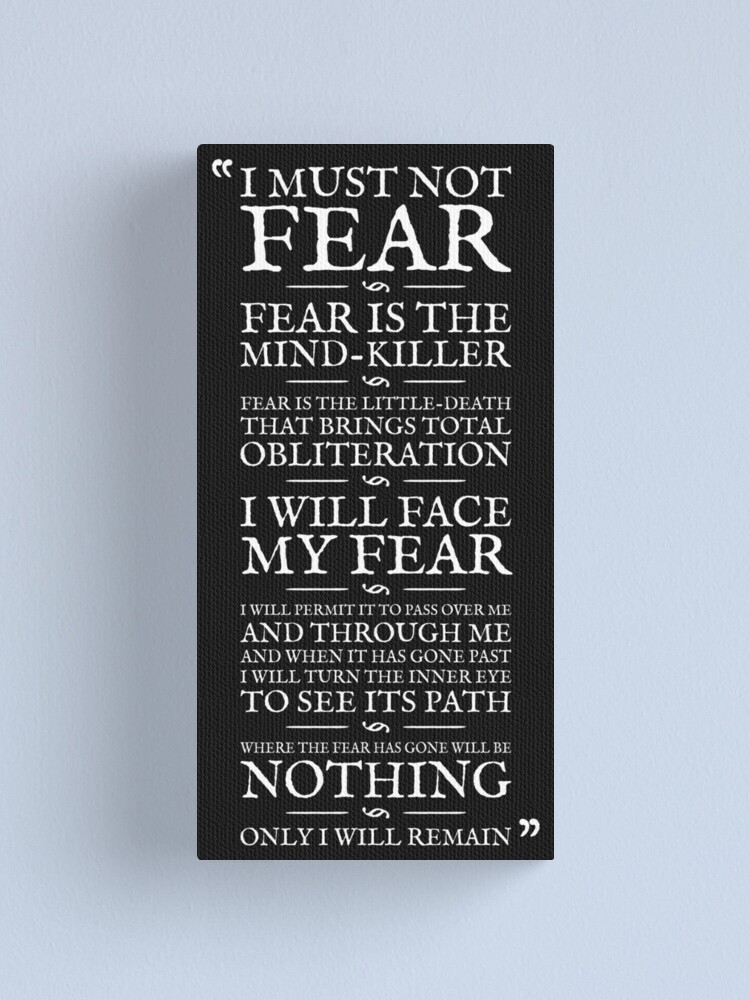 Alternate view of Litany Against Fear Canvas Print