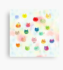 Cat confetti Canvas Print