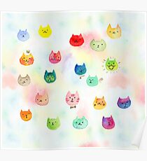 Cat confetti Poster