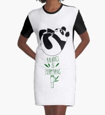 Balance Is Everything! Tumbling panda. Graphic T-Shirt Dress